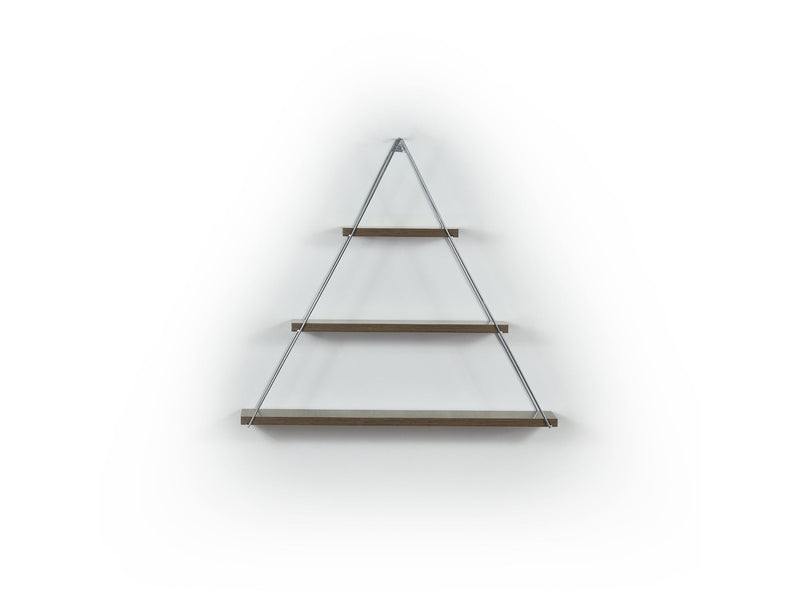 Moset Triangle Shelf in Walnut-Chrome - 760-MOS-MT191001