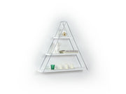 Moset Triangle Shelf in White-Chrome - 760-MOS-MT191003
