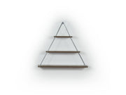 Moset Triangle Shelf in White-Chrome - 760-MOS-MT191003