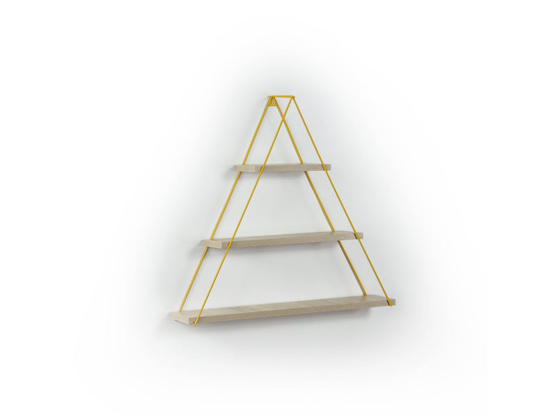 Moset Triangle Shelf in White-Chrome - 760-MOS-MT191003