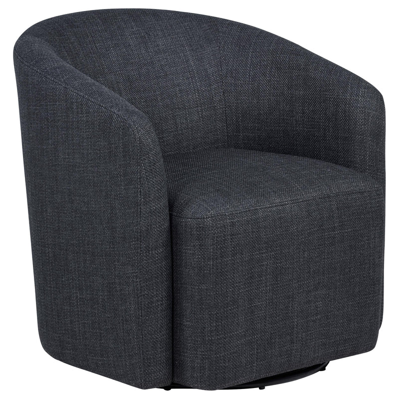 Mossbrook Fabric Upholstered Swivel Accent Chair Anthracite - 903223