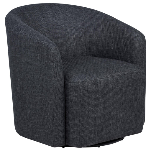 Mossbrook Fabric Upholstered Swivel Accent Chair Anthracite - 903223