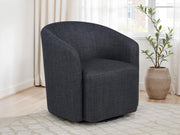 Mossbrook Fabric Upholstered Swivel Accent Chair Anthracite - 903223