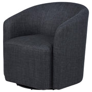 Mossbrook Fabric Upholstered Swivel Accent Chair Anthracite - 903223