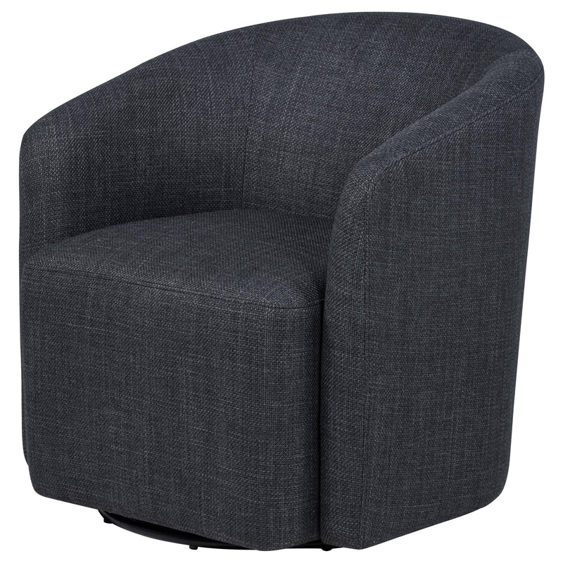 Mossbrook Fabric Upholstered Swivel Accent Chair Anthracite - 903223