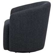Mossbrook Fabric Upholstered Swivel Accent Chair Anthracite - 903223