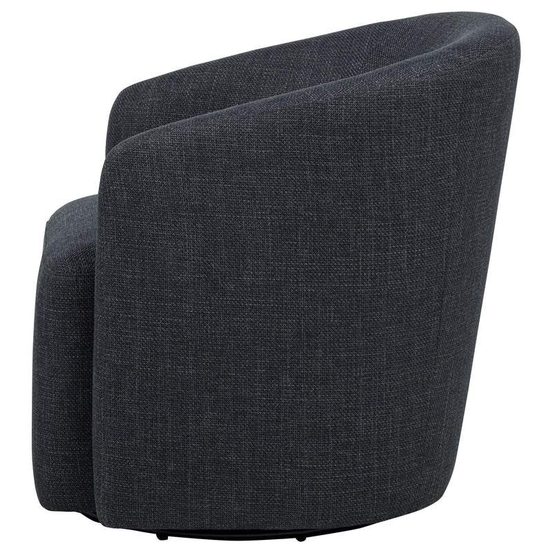 Mossbrook Fabric Upholstered Swivel Accent Chair Anthracite - 903223