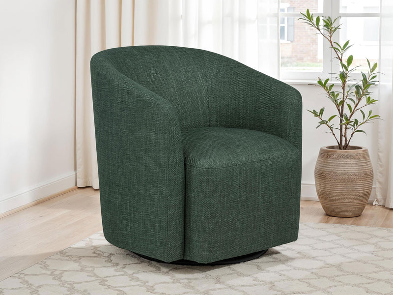 Mossbrook Fabric Upholstered Swivel Accent Chair Green - 903222