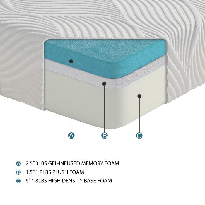 MT-G10EK 10" Eastern King Gel-Infused Memory Foam Mattress - MT-G10EK