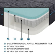 MT-H11F 11" Full Gel-Infused Memory Foam Hybrid Mattress - MT-H11F