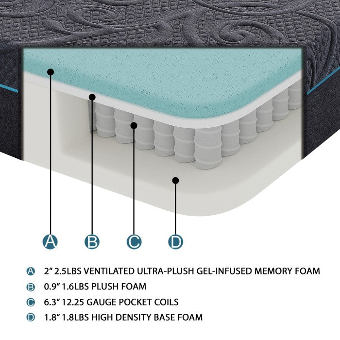 MT-H11Q 11" Queen Gel-Infused Memory Foam Hybrid Mattress - MT-H11Q