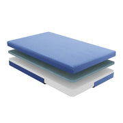 MT-PG07BLT 7" Blue Twin Gel-Infused Memory Foam Mattress and Pillow Set - MT-PG07BLT