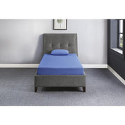 MT-PG07BLT 7" Blue Twin Gel-Infused Memory Foam Mattress and Pillow Set - MT-PG07BLT