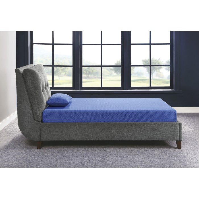 MT-PG07BLT 7" Blue Twin Gel-Infused Memory Foam Mattress and Pillow Set - MT-PG07BLT