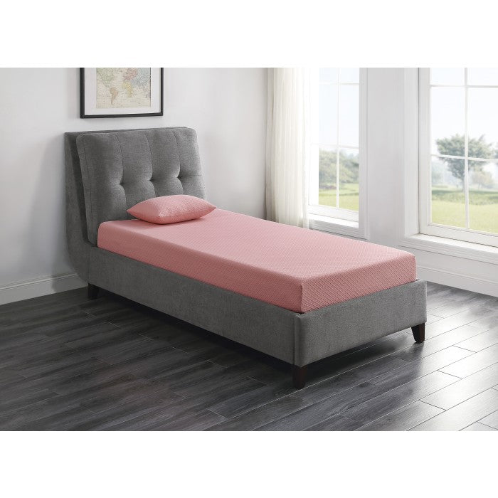 MT-PG07PKF 7" Pink Full Gel-Infused Memory Foam Mattress and Pillow Set - MT-PG07PKF