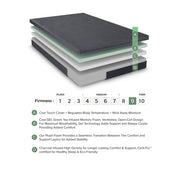 MT-UNG11Q 11" Queen Green Tea Gel-Infused Memory Foam Mattress - MT-UNG11Q