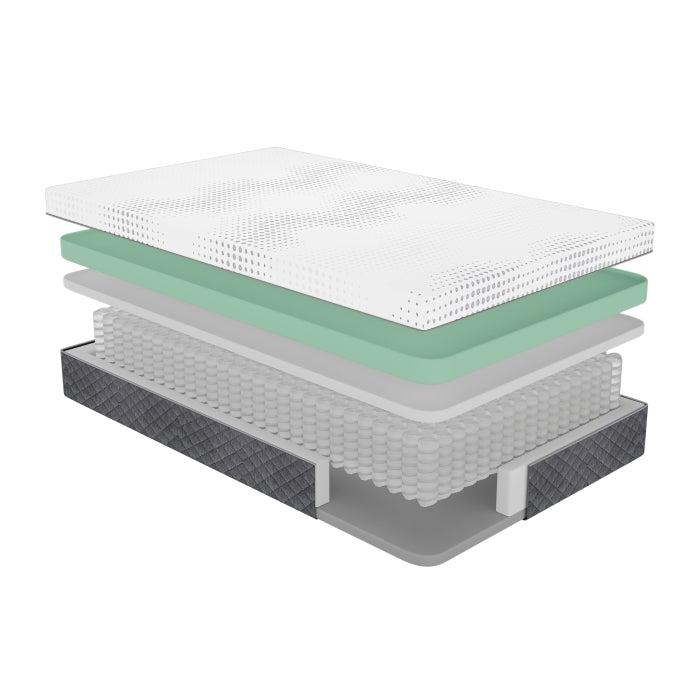 MT-UNH12CK 12" California King Green Tea Gel-Infused Memory Foam Hybrid Mattress - MT-UNH12CK