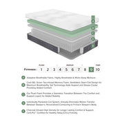 MT-UNH12F 12" Full Green Tea Gel-Infused Memory Foam Hybrid Mattress - MT-UNH12F