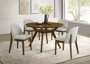 Mueller Upholstered Dining Side Chair Brown and Beige (Set of 2) - 193582