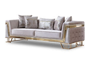 Munich 3-pieces (Sofa & Loveseat & Chair) Livingroom Set Cream in Cream - 101-MUN-TRK276-321