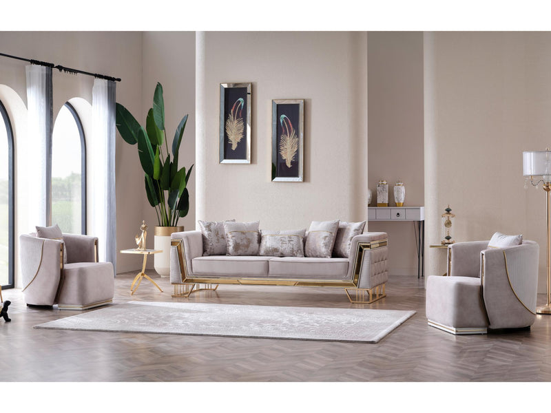 Munich Chair Cream in Cream - 101-MUN-TRK276-1