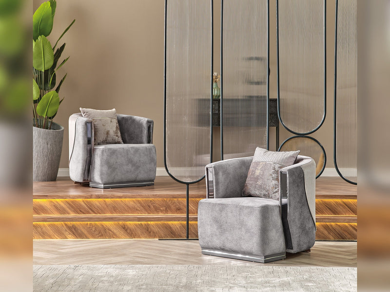 Munich Chair Grey in Grey - 101-MUN-TRK375-B
