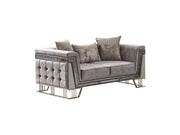 Munich Stationary Loveseat Grey in Grey - 101-MUN-TRK375-2