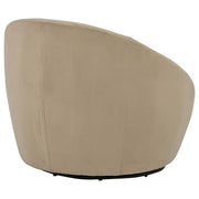 Myernick Velvet Upholstered Swivel Accent Chair Camel - 903228