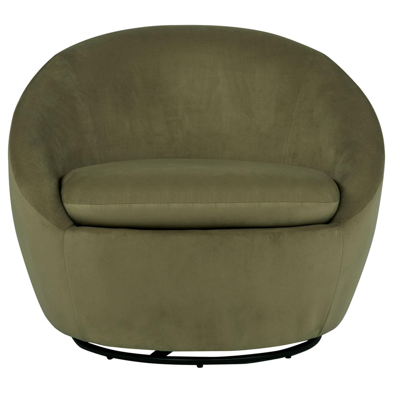 Myernick Velvet Upholstered Swivel Accent Chair Olive - 903229