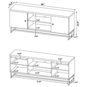 Myles 2-door Engineered Wood 60-inch TV Stand Rustic Oak - 736052