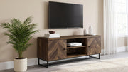 Myles 2-door Engineered Wood 60-inch TV Stand Rustic Oak - 736052