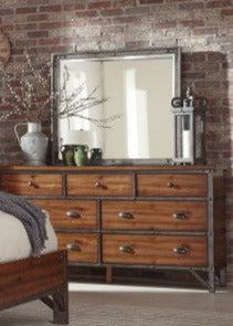 Holverson Brown Milk Crate 4 Piece Eastern King Sleigh Bedroom Set 1715K-1Ek-4 | Homelegance