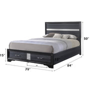 Naima EK Bed W/Storage - 25897EK
