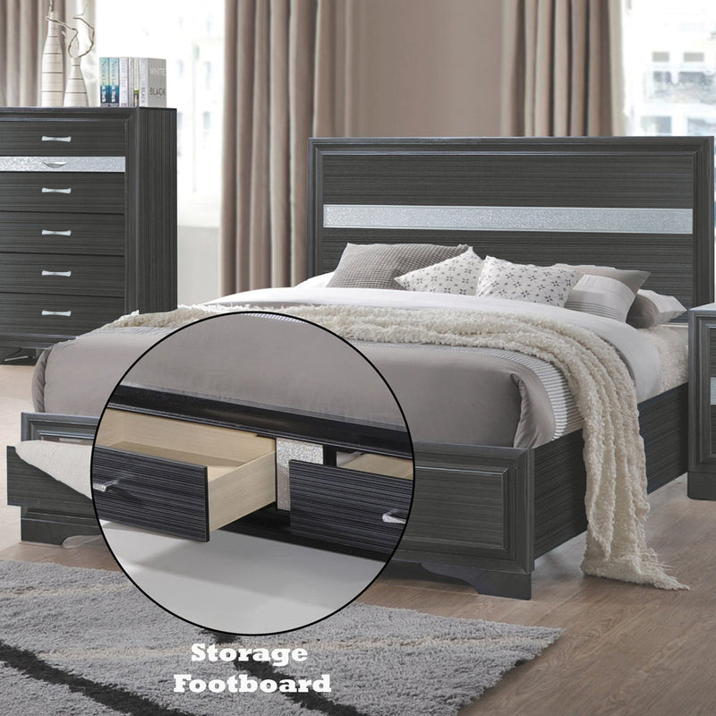Naima EK Bed W/Storage - 25897EK