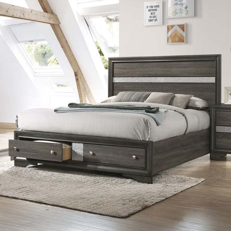 Naima EK Bed W/Storage - 25967EK
