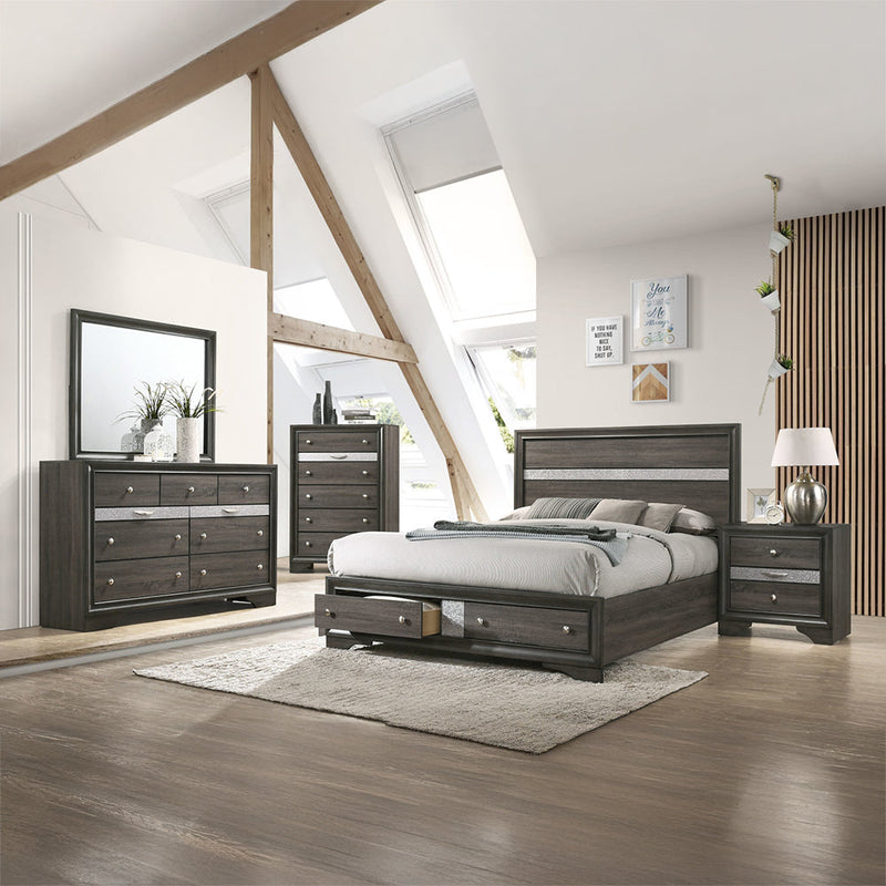 Naima EK Bed W/Storage - 25967EK