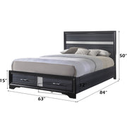 Naima Queen Bed W/Storage - 25900Q