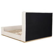 Nala Eastern King Bouclé Upholstered Platform Bed Cream - 302046KE
