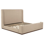 Nala Eastern King Fabric Upholstered Platform Bed Tan - 315978KE