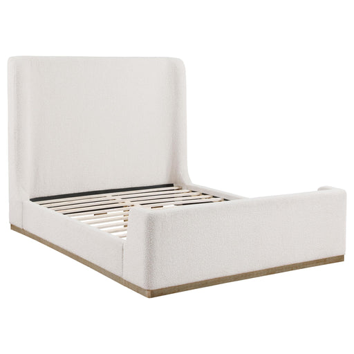 Nala Queen Bouclé Upholstered Platform Bed Cream - 302046Q