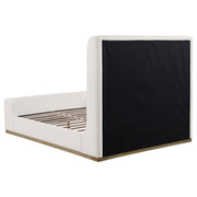 Nala Queen Bouclé Upholstered Platform Bed Cream - 302046Q