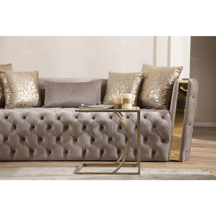 Naomi Living Room Set In Tufted Velvet