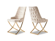 Napoli Dining Chair - Gold X Leg - 115-PIE-NESTA13-DC