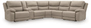 Narwhal Place Pebble 6-Piece Reclining Sectional with Storage Console - PC99201S36