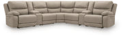 Narwhal Place Pebble 7-Piece Reclining Sectional with Storage Consoles - PC99201S34