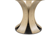 Naser 5-piece 48-inch Round Dining Table Set Beige and Light Oak - 115480LTO-S5