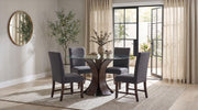 Naser 5-piece 48-inch Round Dining Table Set Grey and Dark Walnut - 115480DWA-S5