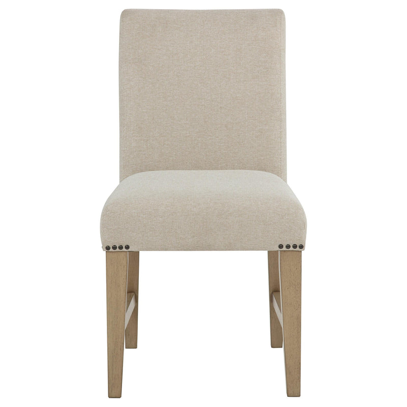 Naser Parsons Dining Side Chair Beige and Light Oak (Set of 2) - 115482LTO