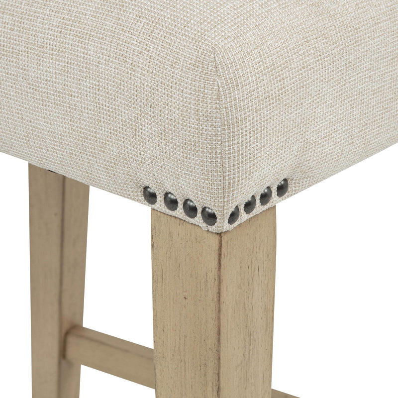 Naser Parsons Dining Side Chair Beige and Light Oak (Set of 2) - 115482LTO