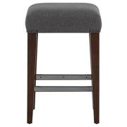 Naser Upholstered Counter Stool Grey and Dark Walnut (Set of 2) - 115487DWA